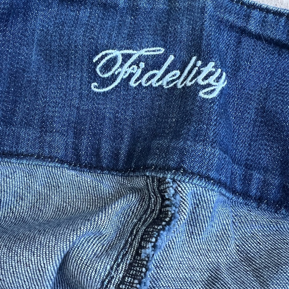 Fidelity Tantra Wide Leg Medium Wash Denim Jeans Sz 29 - Picture 9 of 13